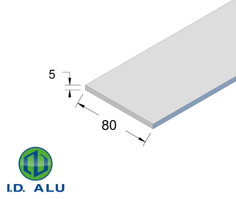 Plat alu 80x5